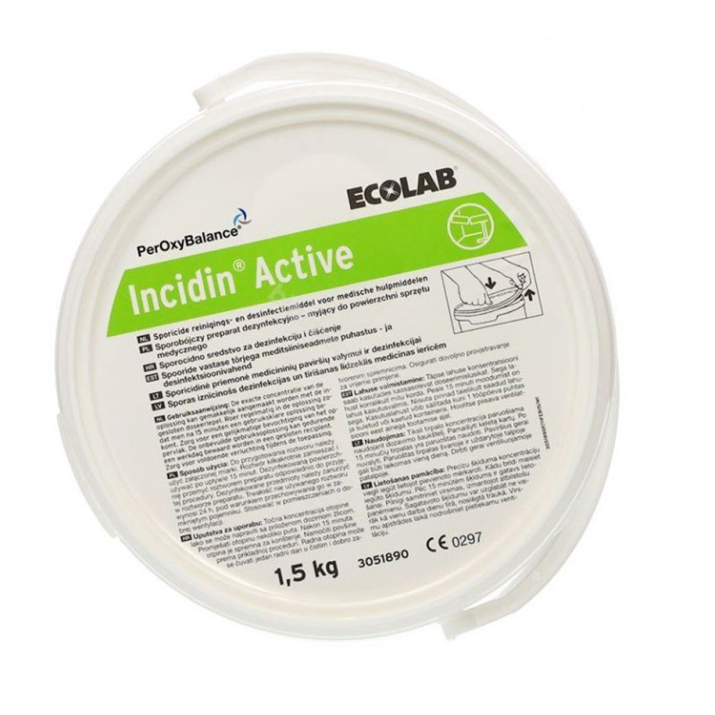 Koncentrat sporobójczy do mycia i dezynfekcji powierzchni Incidin Active 1,5kg 4op