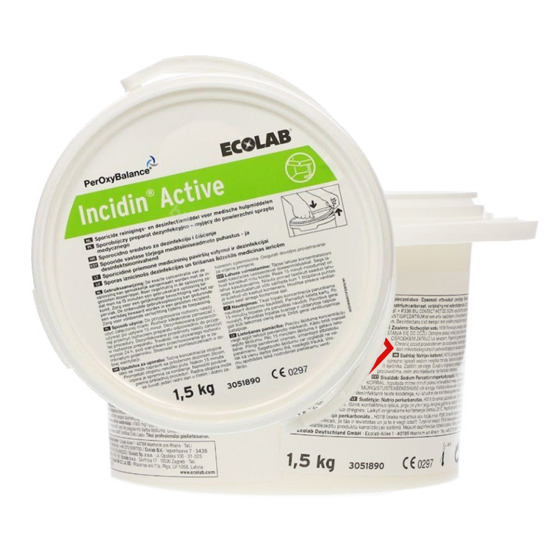 Koncentrat sporobójczy do mycia i dezynfekcji powierzchni Incidin Active 1,5kg 4op