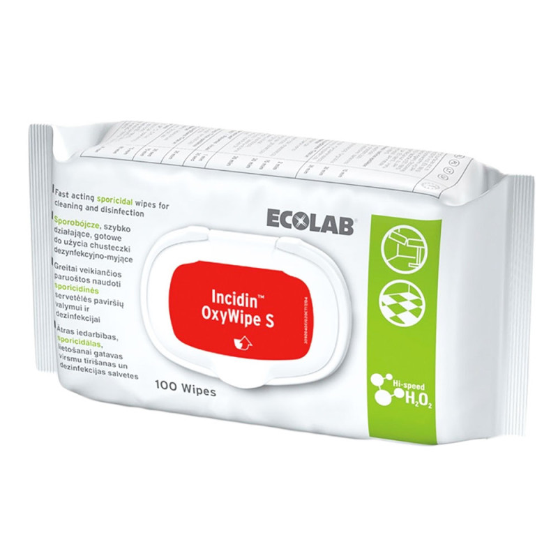 Bezalkoholowe chusteczki do mycia i dezynfekcji powierzchni Incidin OxyWipe S 100 szt flowpack 6op