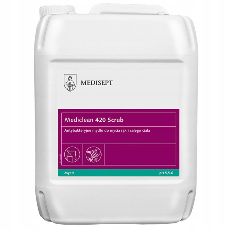 Mediclean 420 Scrub 5l antybakteryjne mydło w płynie do mycia rąk i całego ciała 1szt