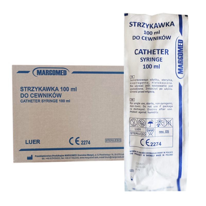 Strzykawka cewnikowa 100ml Margomed 45szt