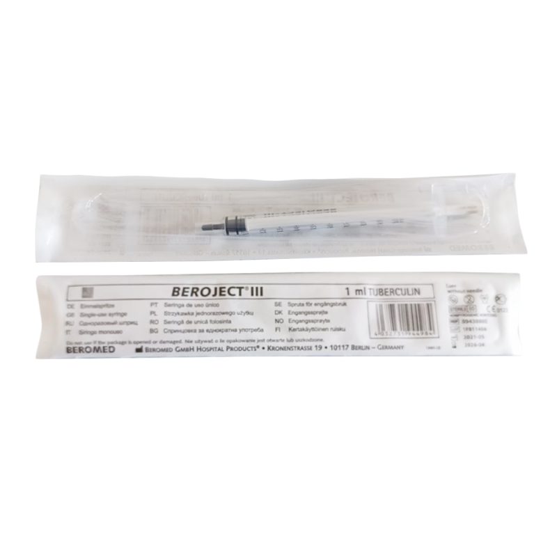 Strzykawka tuberkulinowa bez igły 1ml luer Beroject III 100 szt