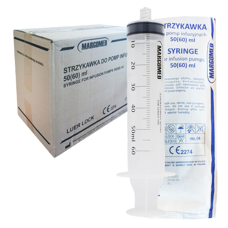 Strzykawka do pompy infuzyjnej 50ml Margomed 85szt