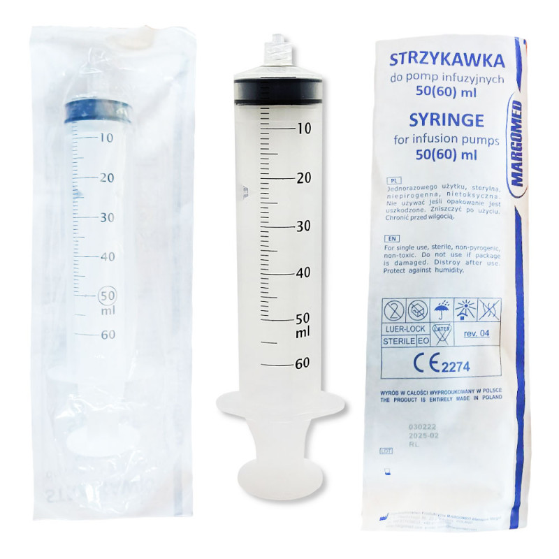 Strzykawka do pompy infuzyjnej 50ml Margomed 85szt