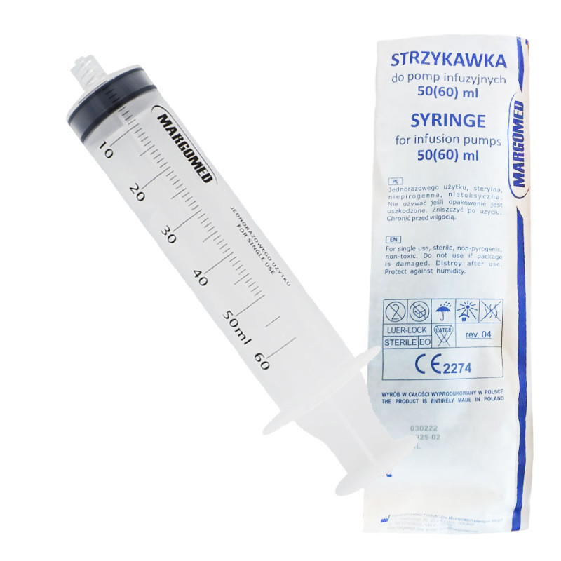 Strzykawka do pompy infuzyjnej 50ml Margomed 85szt