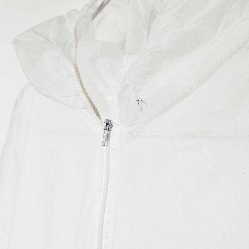 Kombinezon ochronny biały XXL włókninowy z kapturem 50szt