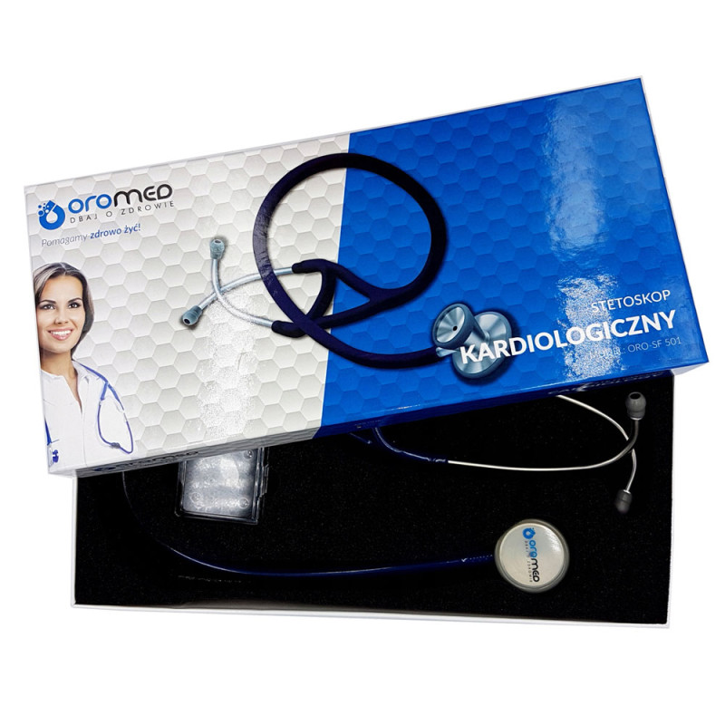 Stetoskop kardiologiczny ciemnoniebieski SF-501 Oromed 1szt