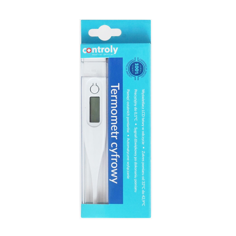 Termometr elektroniczny cyfrowy biały LCD 1szt