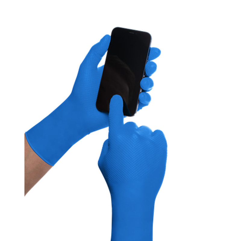 Rękawiczki nitrylowe M niebieskie Mercator Gogrip Long 50szt karton 10op