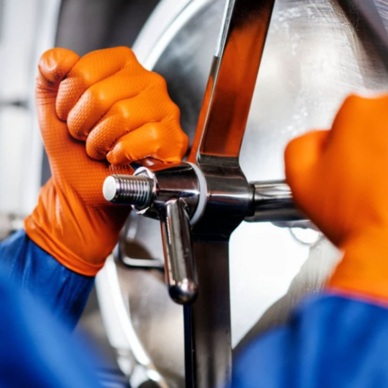 Rękawiczki nitrylowe M pomarańczowe Mercator Gogrip 50szt