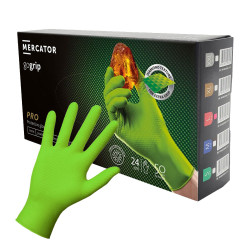 Rękawiczki nitrylowe L zielone Mercator Gogrip green 50szt