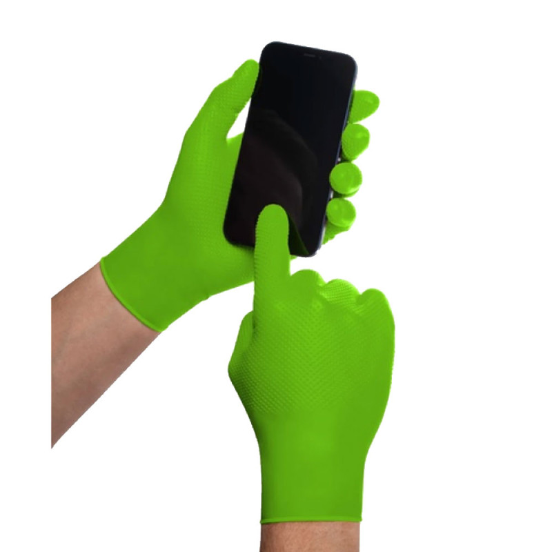 Rękawiczki nitrylowe XL zielone Mercator Gogrip green 50szt