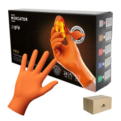 Rękawiczki nitrylowe XXL pomarańczowe Mercator Gogrip 50szt karton 10op