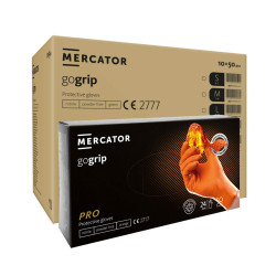 Rękawiczki nitrylowe XXL pomarańczowe Mercator Gogrip 50szt karton 10op