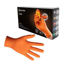 Rękawiczki nitrylowe XXL pomarańczowe Mercator Gogrip 50szt karton 10op