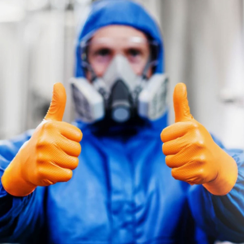 Rękawiczki nitrylowe XXL pomarańczowe Mercator Gogrip 50szt karton 10op