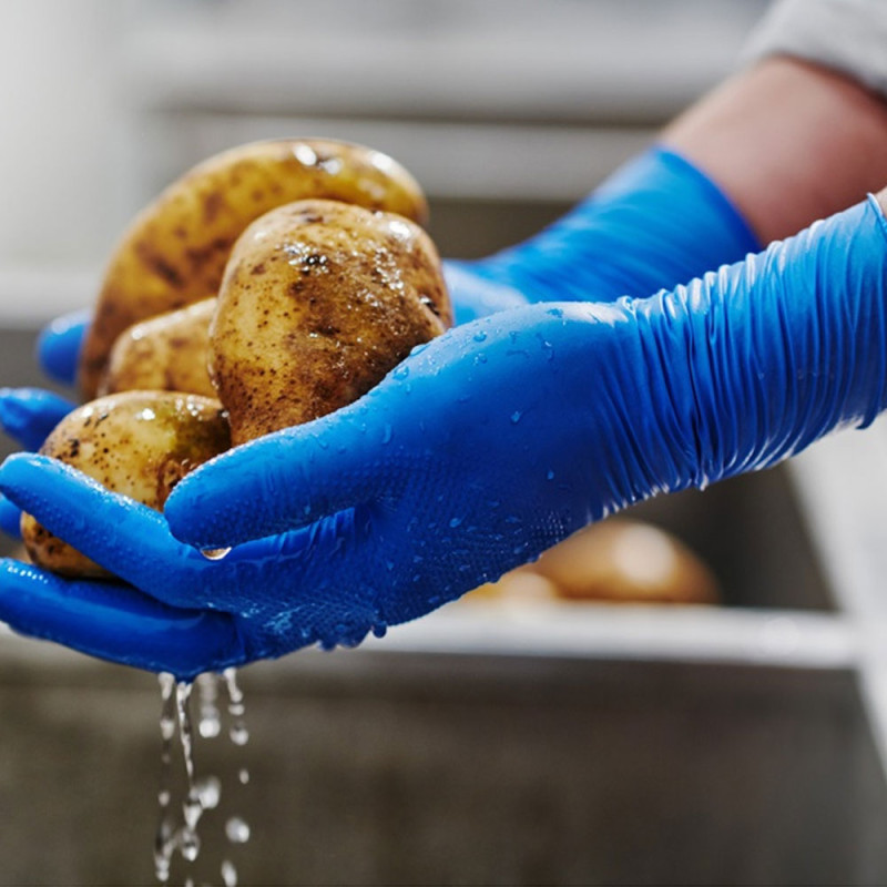 Rękawiczki nitrylowe XL niebieskie Mercator Gogrip Long 50szt