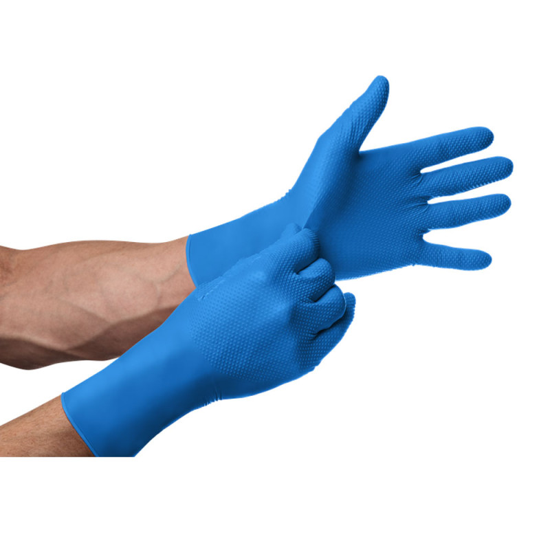 Rękawiczki nitrylowe XL niebieskie Mercator Gogrip Long 50szt