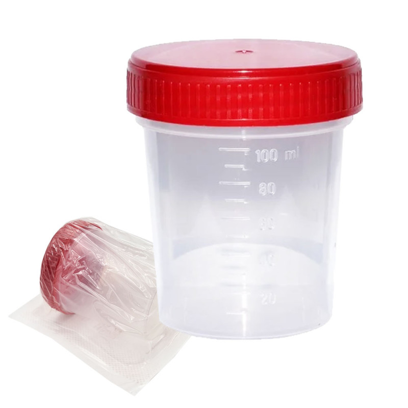 Jałowy pojemnik na mocz 100ml jednorazowy Margomed 96szt