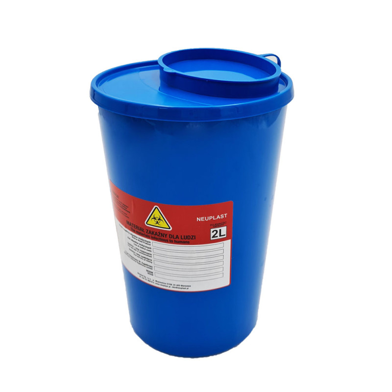 Pojemnik na odpady medyczne 2l niebieski Neuplast 1szt