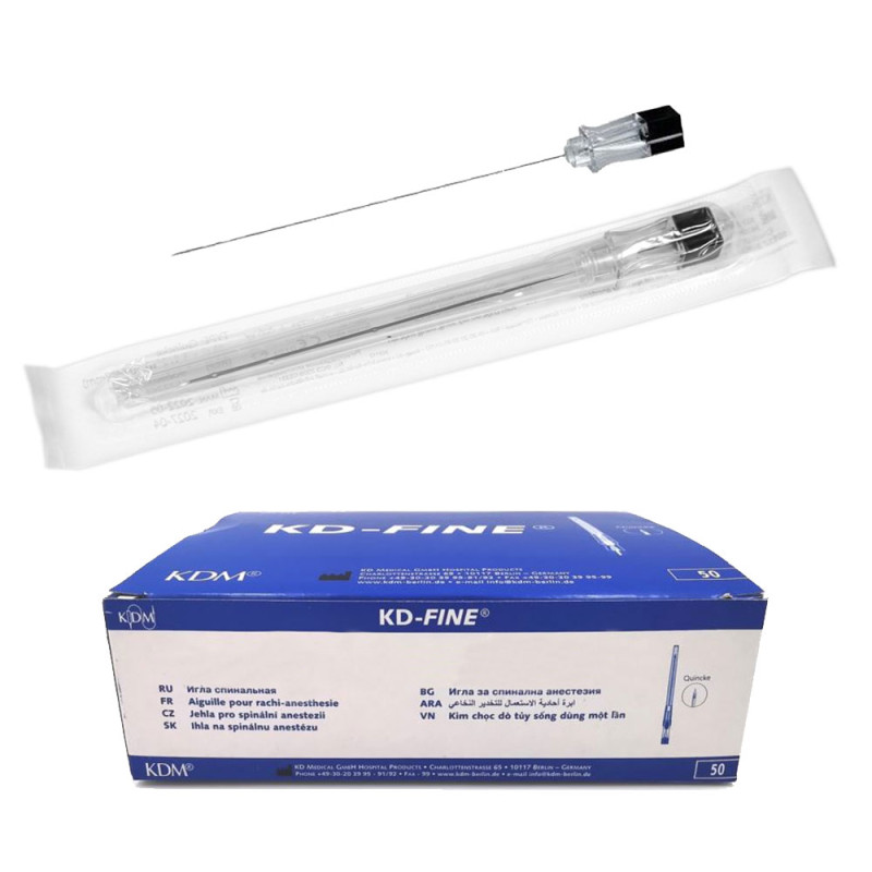 Igły do punkcji lędźwiowej 90mm x 0,7mm 22G KDM KD-Fine Spinal 50szt