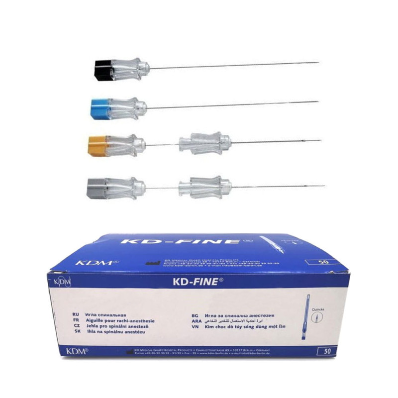 Igły do punkcji lędźwiowej 90mm x 0,7mm 22G KDM KD-Fine Spinal 50szt