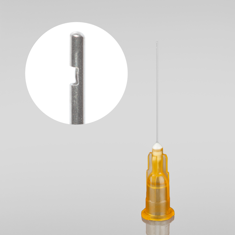 Igły do endoirygacji 25G 0,5mm x 25mm z jednym bocznym otworem MB 100 szt