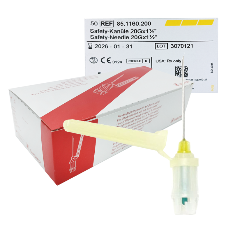 Bezpieczna igła S-Monovette 20G 0,9mm x 38mm Sarstedt 50szt