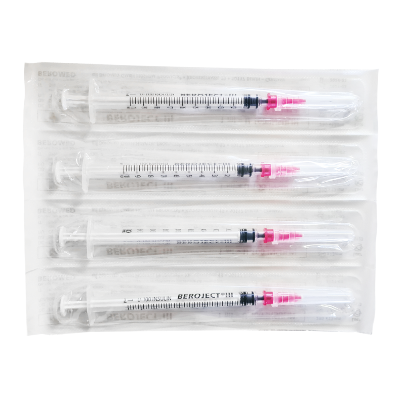 Strzykawka insulinowa z wymienną igłą 1ml U-100 G29 (0,33X13) 100 szt