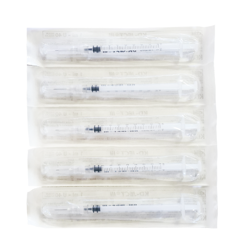 Strzykawka insulinowa z wymienną igłą 1ml U-40 G27 (0,40X13) KD-JECT III 100szt