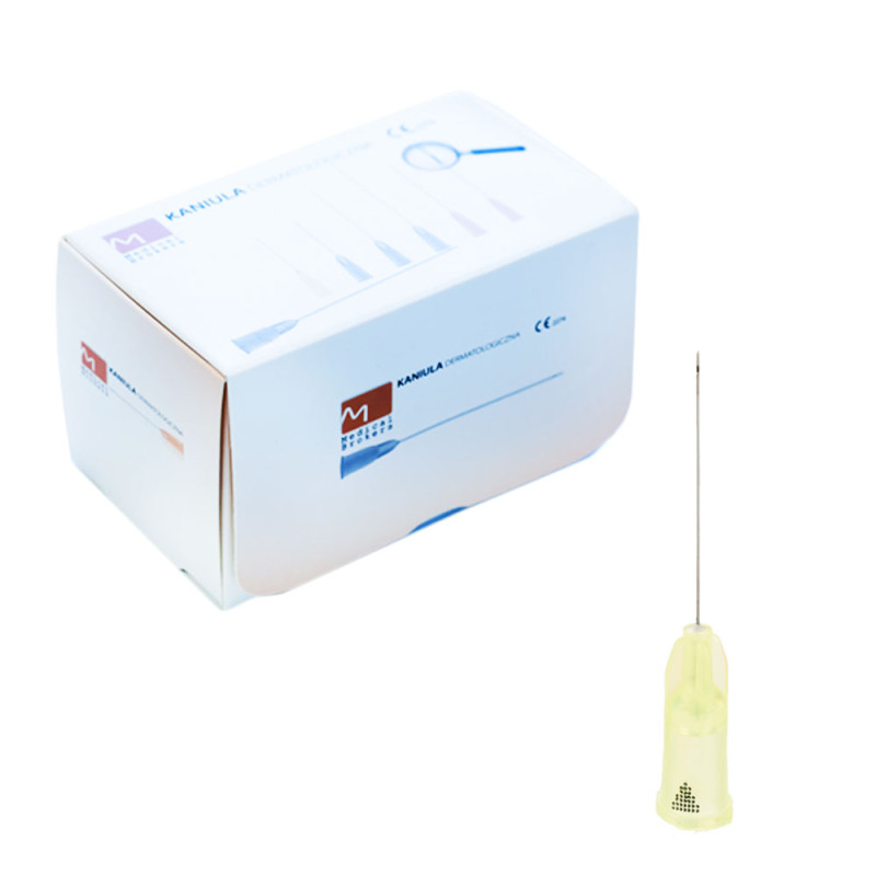 Kaniula dermatologiczna 30G 0,3mm x 25mm MB z igłą ostrą pilotującą 10szt