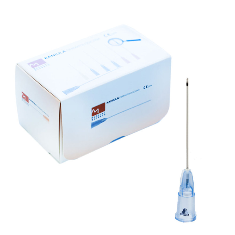 Kaniula dermatologiczna 23G 0,6mm x 30mm MB z igłą ostrą pilotującą 10szt