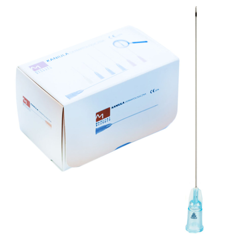 Kaniula dermatologiczna 22G 0,7mm x 70mm MB z igłą ostrą pilotującą 10szt