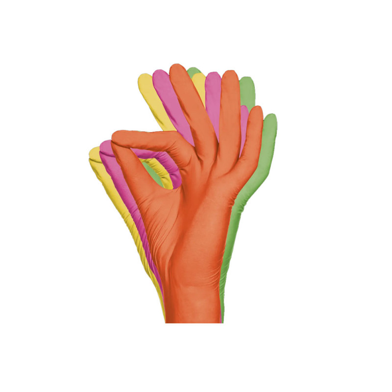 Rękawiczki nitrylowe L kolorowe Ampri Style Tutti Frutti 96sztuk