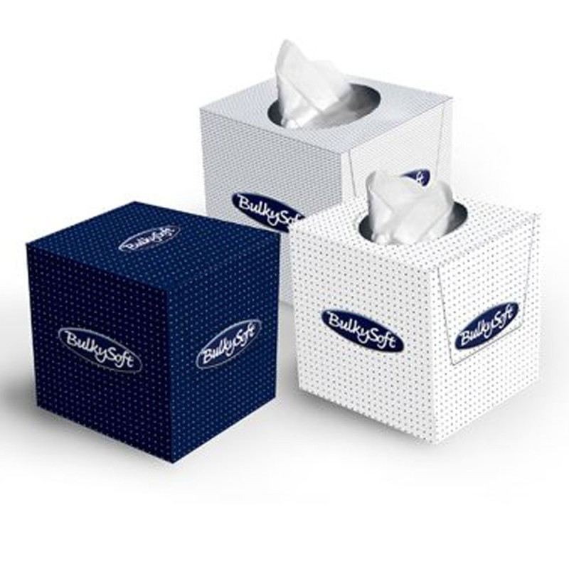 Chusteczki higieniczne w pudełku kwadratowym białe 2 warstwy 90szt x 24op