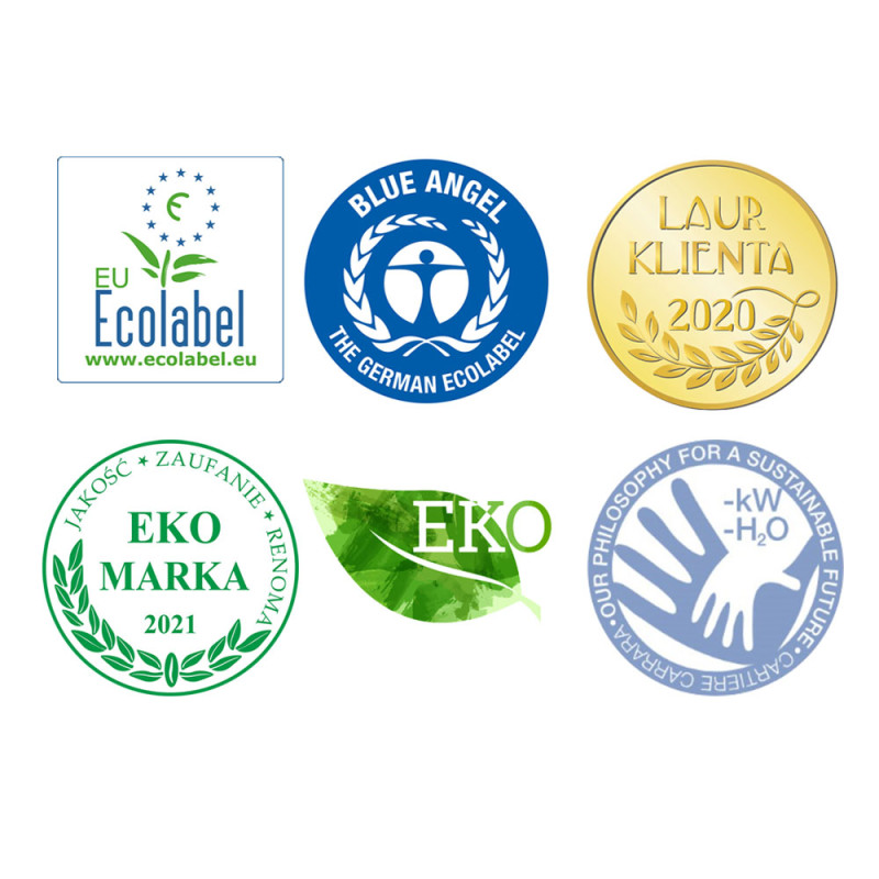 Ekologiczny ręcznik papierowy w listkach krótki 21x21cm składany typu ZZ V-FOLD 3000szt biały 2 warstwy 4op