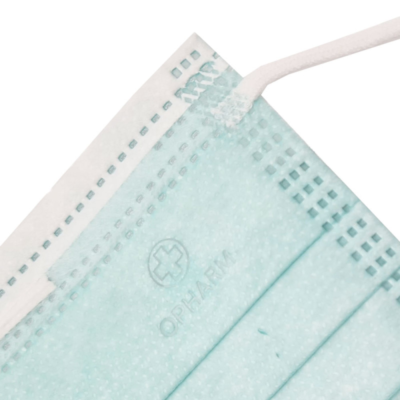 Maseczka chirurgiczna kolor turkusowy na gumkę typ IIR Opharm 1200 szt
