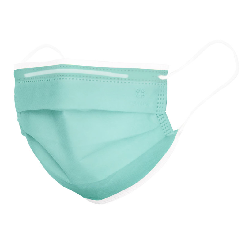 Maseczka chirurgiczna kolor turkusowy na gumkę typ IIR Opharm 1200 szt
