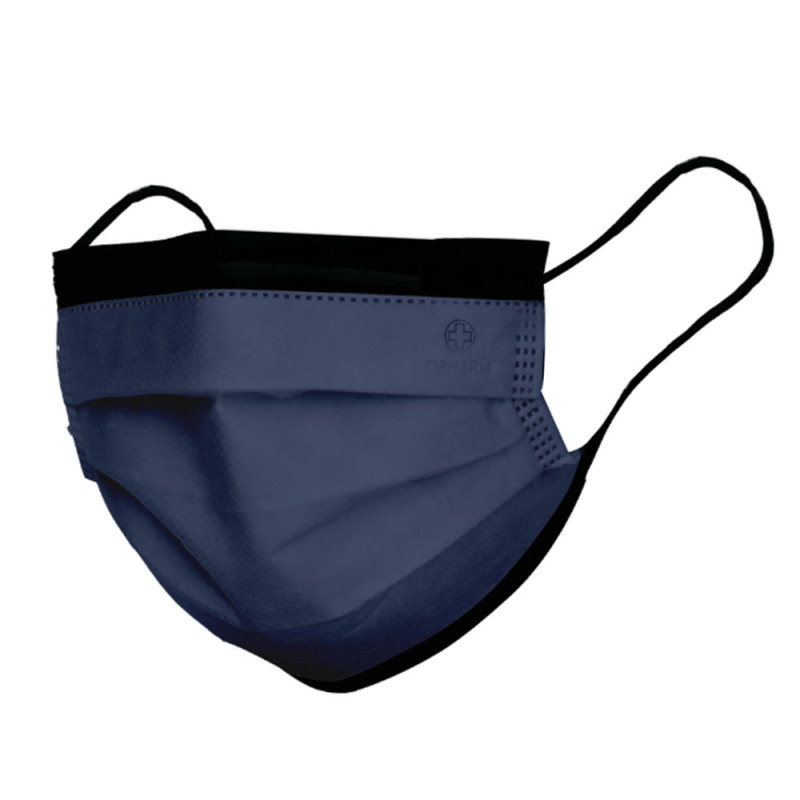 Maseczka chirurgiczna kolor granatowy na gumkę typ IIR Opharm 1200 szt
