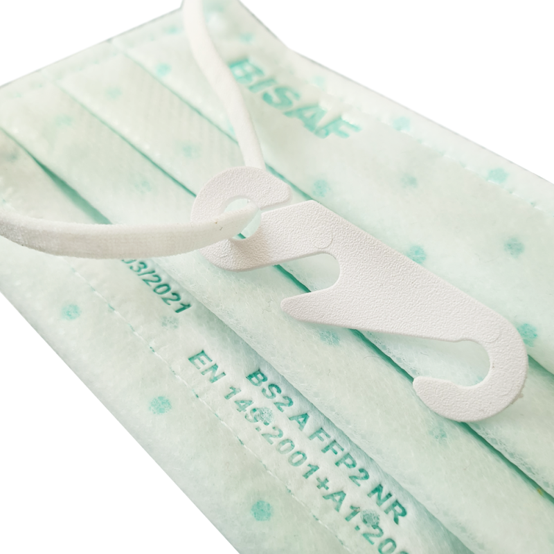 Maska z filtrem ffp2 AIR Bisaf na gumkę kolor biały 320 szt