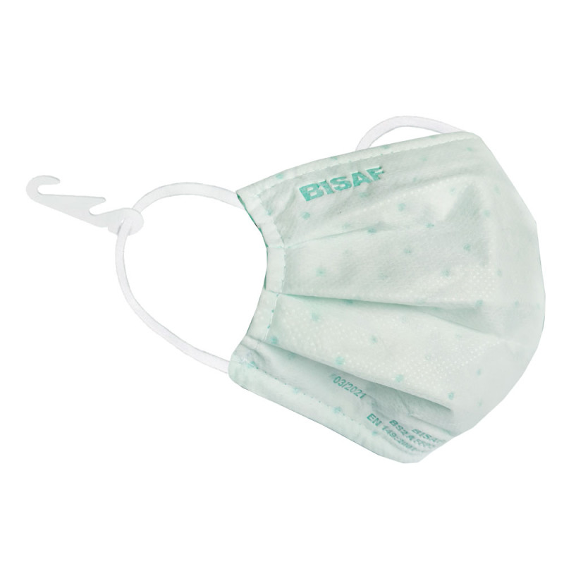 Maska z filtrem ffp2 AIR Bisaf na gumkę kolor biały 320 szt