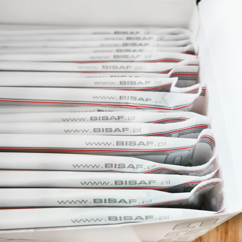 Maska z filtrem ffp2 Bisaf na gumkę kolor biały 20 szt