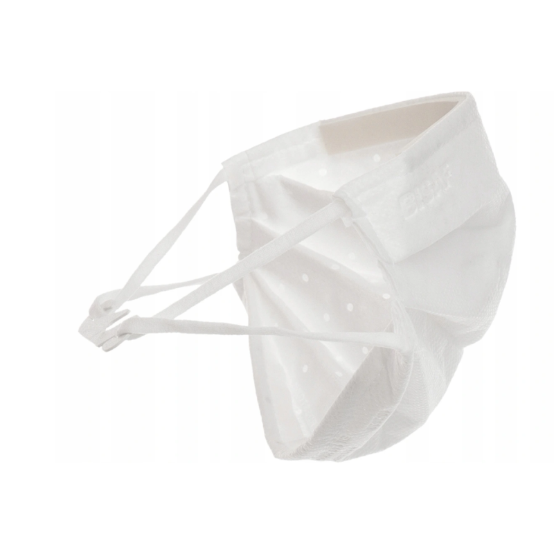 Maska z filtrem ffp2 Bisaf na gumkę kolor biały 320 szt