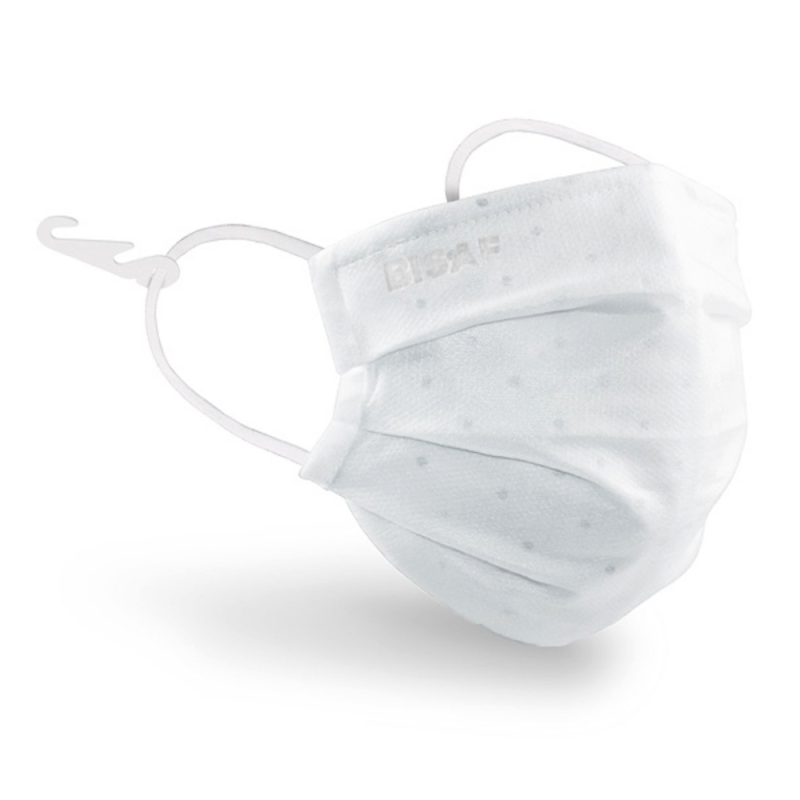 Maska z filtrem ffp2 Bisaf na gumkę kolor biały 320 szt