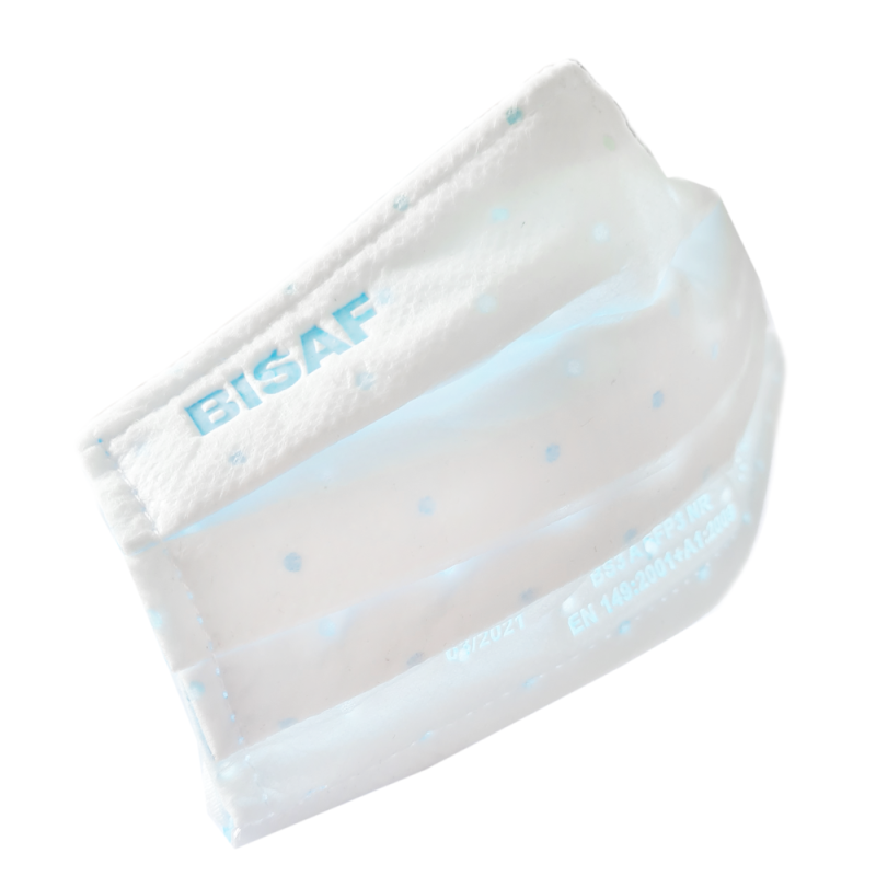 Maska z filtrem ffp3 AIR Bisaf na gumkę kolor biały 15 szt