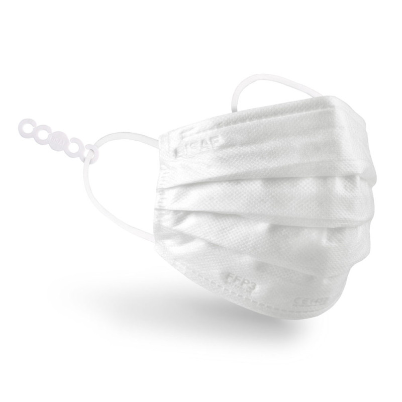 Maska z filtrem ffp3 Bisaf na gumkę kolor biały 15 szt
