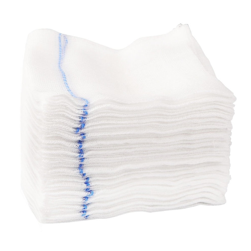 Kompres niejałowy 10x20 z gazy 12 warstw 17 nitek RTG Matocomp 100szt torebka papierowa