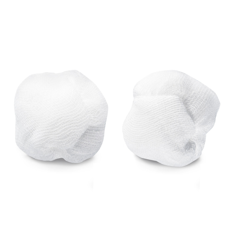 Tupfer jałowy z gazy 30cm x 30cm kula 17 nitek 50szt worek polietylenowy