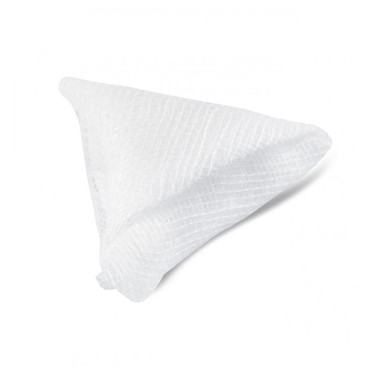 Tupfer jałowy z gazy 12cm x 12cm rożek 17 nitek 10szt blister + TAG