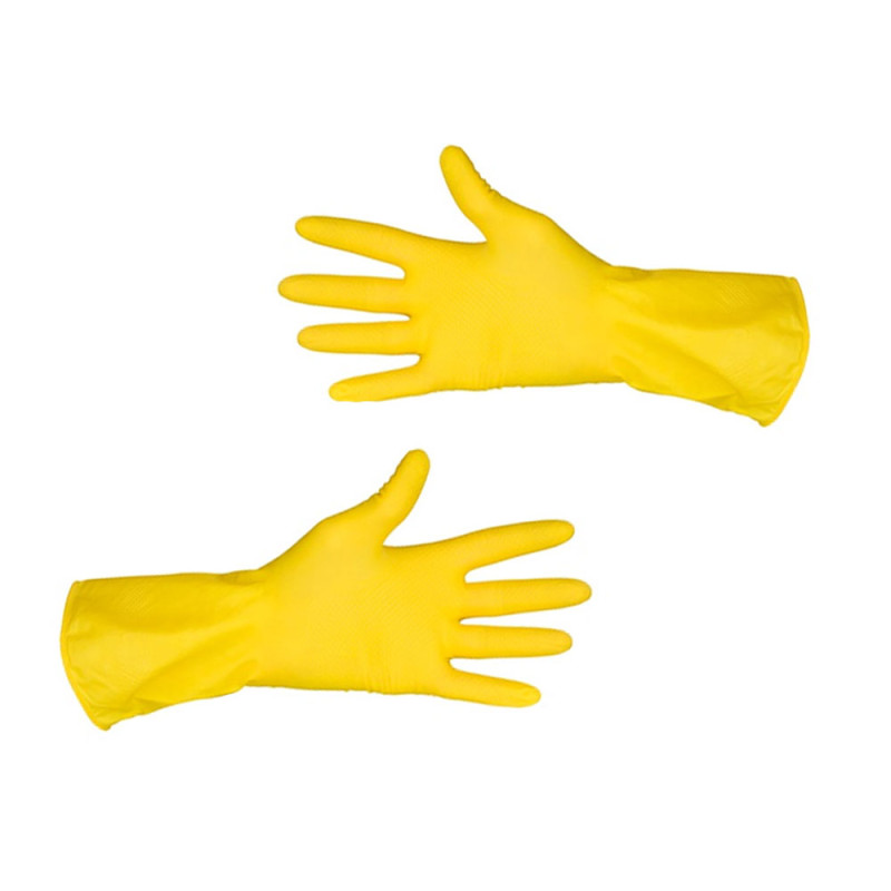 Rękawiczki gumowe L gospodarcze żółte lateksowe Ideall Yellow 1 para